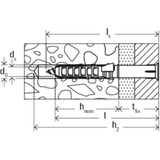 fischer Universaldübel UX 10x60 R hellgrau, 50 Stück