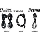 iiyama LH3260HS-B1AG, Public Display schwarz, FullHD, IPS, Quad-Core