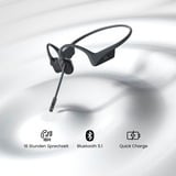 Shokz OpenComm UC, Kopfhörer schwarz, Bluetooth, USB-A