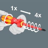 Wera Kraftform Kompakt Turbo i Imperial 1 Tool Finder, 16-teilig, Steckschlüssel rot/gelb, 16-teilig