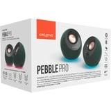 Creative Pebble Pro, PC-Lautsprecher Bluetooth 5.3, USB-C, Klinke, RGB