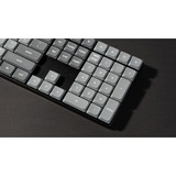 Keychron K5 Max, Gaming-Tastatur grau/orange, DE-Layout, Gateron Low Profile 2.0 Mechanical Red, Hot-Swap, Aluminiumrahmen, RGB