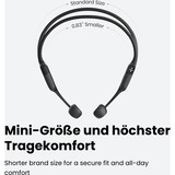 Shokz OpenRun Mini, Kopfhörer schwarz, Kosmisches Schwarz, Bluetooth, Laden über USB-C