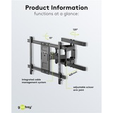 goobay TV-Wandhalterung Pro FULLMOTION (L) schwarz, für 94 - 178cm (37" - 70") Fernseher