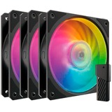 Cooler Master Mobius 120P ARGB 120x120x25, Gehäuselüfter schwarz, 3er Pack