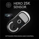 Logitech PRO X SUPERLIGHT, Gaming-Maus weiß, HERO-Sensor