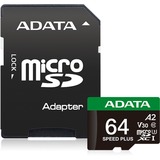 ADATA SPEED PLUS microSDXC 64 GB, Speicherkarte UHS-I U3, Class 10, V30, A2