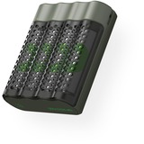 GP Batteries USB Akkuladegerät M452, mit 4 Ladeslots grau, inkl. 4x GP Akkus AA 2.600mAh