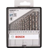 Bosch RobustLine HSS-G-Spiralbohrer-Satz, 135°, 13-teilig in Kassette