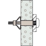 fischer Hohlraum-Metalldübel HM 6x65 S silber, 50 Stück, mit metrischer Schraube