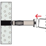 fischer Hohlraum-Metalldübel HM 6x65 S silber, 50 Stück, mit metrischer Schraube