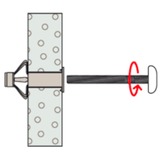 fischer Hohlraum-Metalldübel HM 6x65 S silber, 50 Stück, mit metrischer Schraube