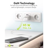 goobay USB-C Schnellladegerät Nano, PD, GaN, 65 Watt weiß, 1x USB-C, Power Delivery 3.0