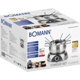 Bomann Fondue-Set FD 2248 CB edelstahl, 1.400 Watt, Topf 1,2 Liter