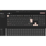 Keychron V6, Gaming-Tastatur schwarz/blaugrau, DE-Layout, Keychron K Pro Red, Hot-Swap, RGB