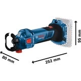 Bosch Akku-Rotationsschneider GCU 18V-30 Professional solo blau/schwarz, ohne Akku und Ladegerät, in L-BOXX