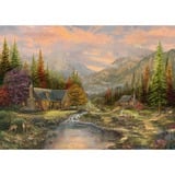 Schmidt Spiele Holzpuzzle Thomas Kinkade Studios: Bergkulisse mit Bach 1000 Teile