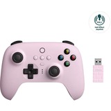 8BitDo Ultimate 2.4G, Gamepad rosa, Hall Effect Joysticks, inkl. Ladestation