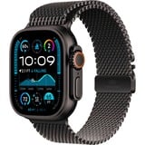 Apple Watch Ultra 2, Smartwatch schwarz, 49 mm, Milanaise Armband schwarz, Titangehäuse, Cellular