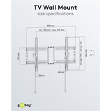 goobay TV-Wandhalterung Pro TILT (L) schwarz, für 94 - 178cm (37" - 70") Fernseher