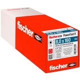 fischer Holzbauschraube PowerFast II 8,0x160 Tellerkopf TX 50 Stück, Teilgewinde, verzinkt