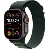 Apple Watch Ultra 2, Smartwatch schwarz, 49 mm, Alpine Loop dunkelgrün, Titangehäuse, Cellular