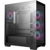 DeepCool CG580 4F , Tower-Gehäuse schwarz, Tempered Glass x 2