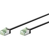 goobay Ultraflexibles Cat.8.1 Patchkabel slim, U/FTP schwarz, 5 Meter, extrakurze Stecker