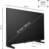 JVC LT-32VF5356, LED-Fernseher 80 cm (32 Zoll), schwarz, FullHD, Tripple Tuner, Smart TV, TiVo Betriebssystem