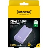 Intenso Powerbank F20000 Purple lila, 20.000 mAh, PD 3.0, Quick Charge 3.0