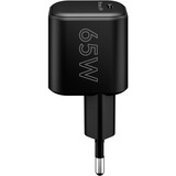 goobay USB-C Schnellladegerät Nano, PD, GaN, 65 Watt schwarz, 1x USB-C, Power Delivery 3.0