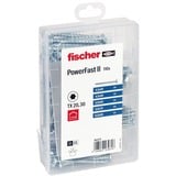 fischer Meisterbox PowerFast II Panhead VG TX, Schrauben-Set 110 Teile, Vollgewinde, verzinkt