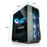 Cooler Master Master Box, Gaming-PC grau/transparent, Windows 11 Pro 64-Bit