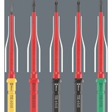 Wera Kraftform Kompakt VDE 16 Torque extra slim 1 Tool Finder, 16-teilig, Schraubendreher rot/gelb, inkl. Steckgriff, Drehmoment-Steckgriff, VDE-Wechselklingen