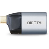 DICOTA Mini Adapter D32048, USB-C > Ethernet silber, PD 100 Watt