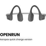 Shokz OpenRun, Kopfhörer grau, Bluetooth, Laden über magnetische Induktion