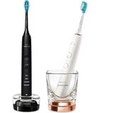 Philips Sonicare DiamondClean Serie 9000 – Duo , Elektrische Zahnbürste mehrfarbig, inkl. 2. Handstück (Schwarz und Roségold)