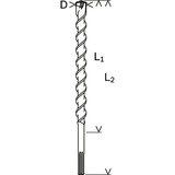 Bosch Hammerbohrer SDS-max-7, Ø 19mm Arbeitslänge 200mm