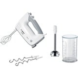 Bosch Handmixer ErgoMixx MFQ36470 weiß/grau, 450 Watt, mit Mixfuß und Becher