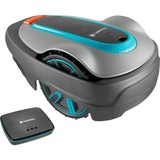 GARDENA Mähroboter smart SILENO city Set grau/türkis, Li-Ionen Akku 2,1Ah, 500m²