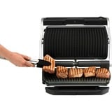 Tefal OptiGrill XL GC724D, Kontaktgrill edelstahl (gebürstet)/schwarz, 2.000 Watt