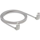 DeLOCK Patchkabel RJ45 Cat.6a S/FTP grau, 2 Meter, gewinkelte Stecker 2x oben