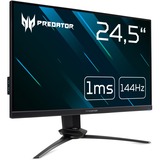 Acer Predator XB253QGP, Gaming-Monitor 62.2 cm(24.5 Zoll), schwarz, FullHD, IPS, 144 Hz, G-Sync kompatibel, 144Hz Panel