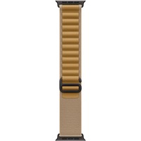 Apple 49 mm Alpine Loop, Uhrenarmband beige/schwarz, Größe L