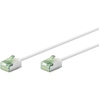 goobay Ultraflexibles Cat.8.1 Patchkabel slim, U/FTP weiß, 5 Meter, extrakurze Stecker