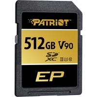 Patriot EP 512 GB SDXC, Speicherkarte schwarz, UHS-II U3, Class 10, V90
