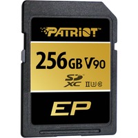 Patriot EP 256 GB SDXC, Speicherkarte schwarz, UHS-II U3, Class 10, V90