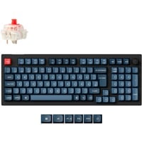 Keychron V5 Max, Gaming-Tastatur schwarz/blaugrau, DE-Layout, Gateron Jupiter Red, Hot-Swap, RGB