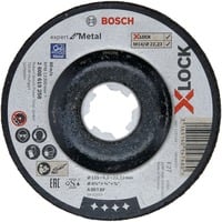 Bosch X-LOCK Schruppscheibe Expert for Metal, Ø 115mm, Schleifscheibe Bohrung 22,23mm, A 30 T BF, gekröpft