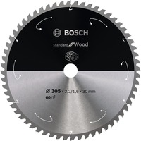 Bosch Kreissägeblatt Standard for Wood, Ø 305mm, 60Z Bohrung 30mm, für Akku-Kappsägen